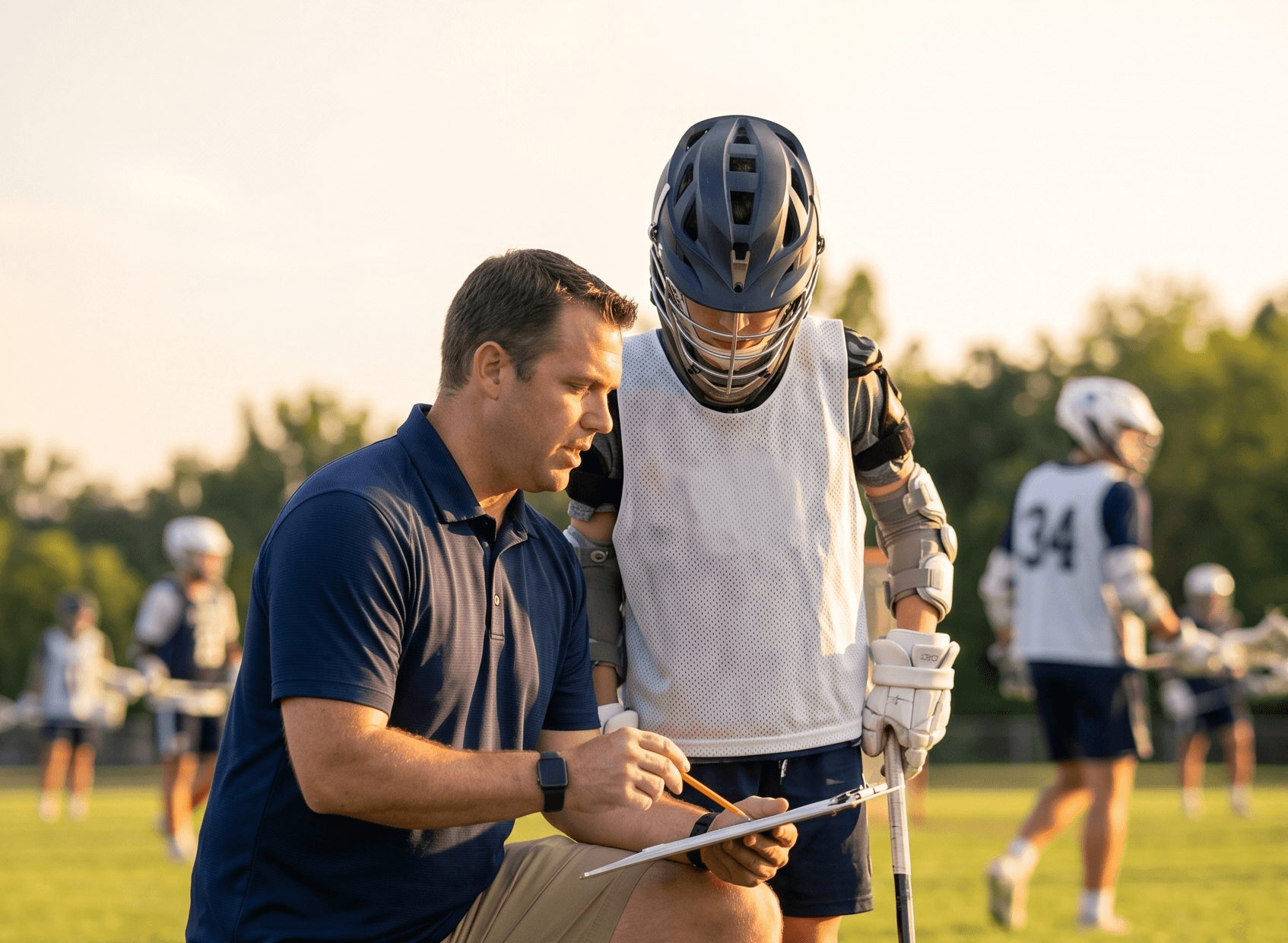 A coach showing up to practice with a clear plan in hand