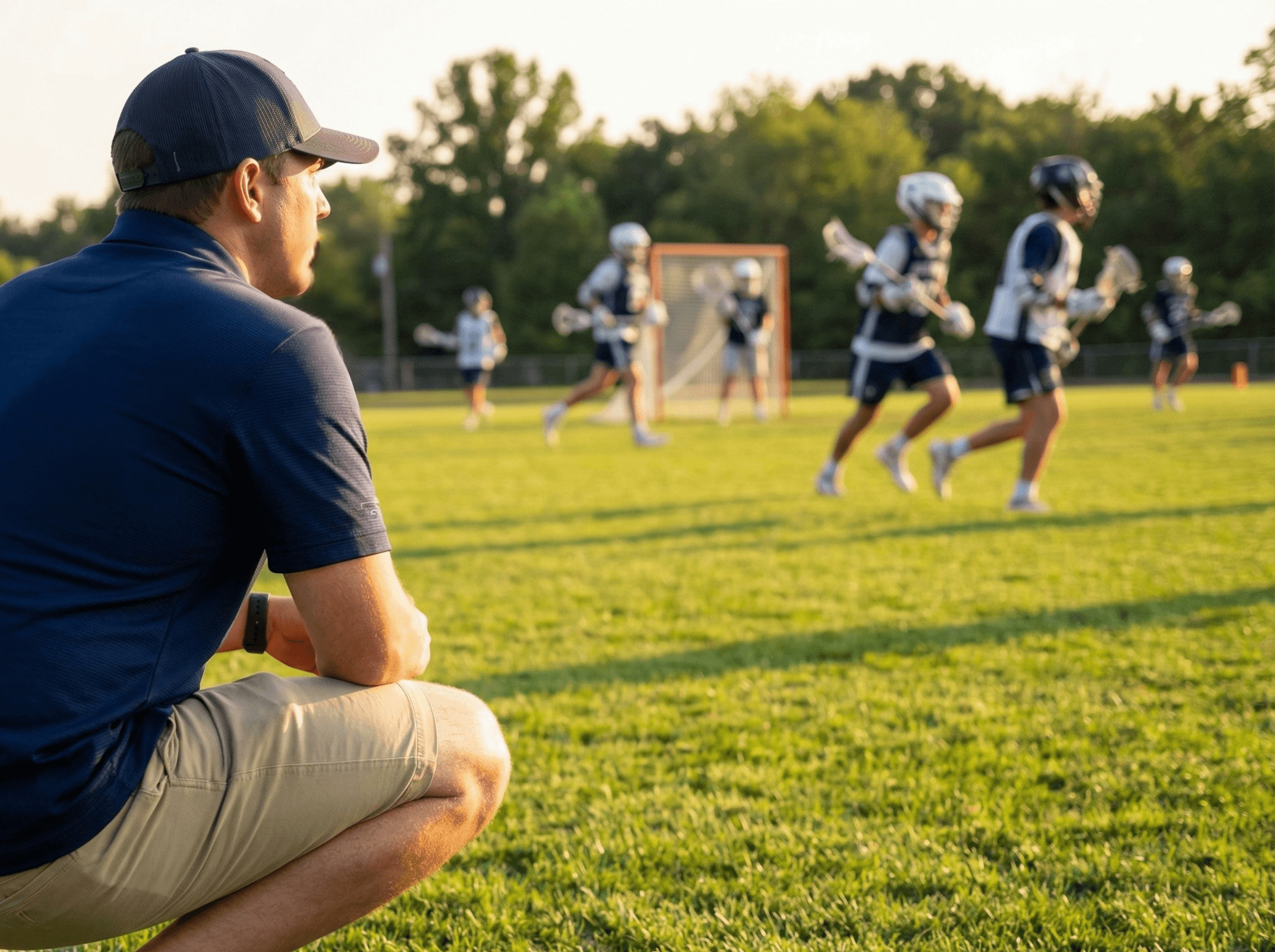 Smiling coach with whistle - POWLAX Coaching Kits